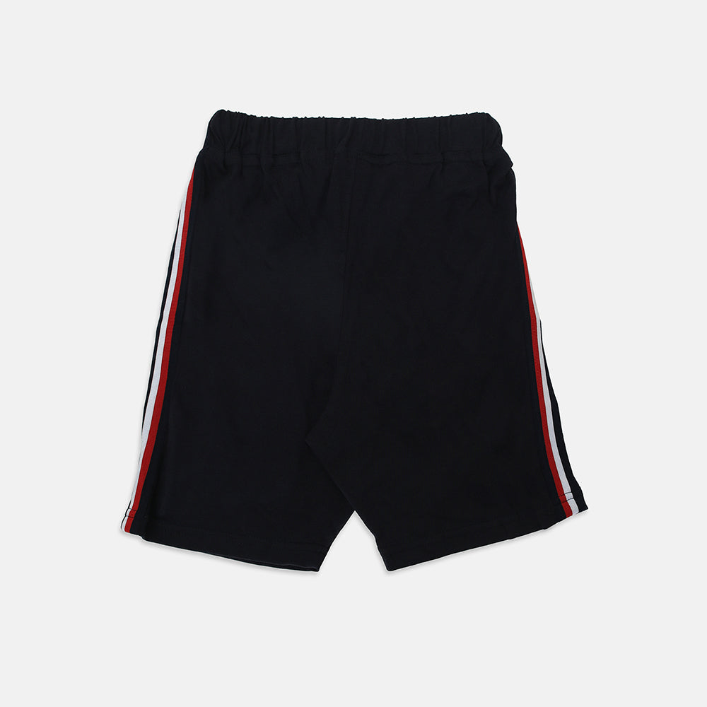 Nins Moda Boys Printed Shorts- Navy