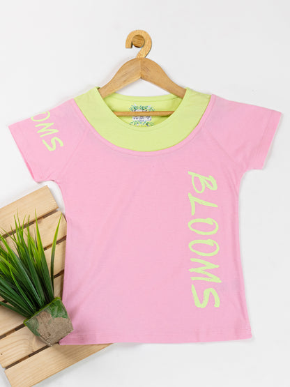 Pampolina Girls Malticolour  Printed Top-pink