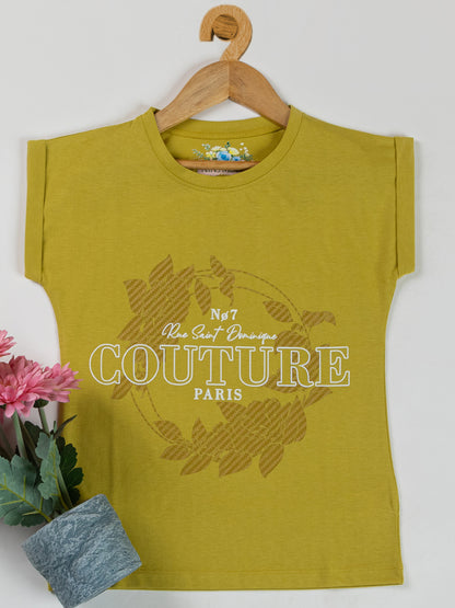 Pampolina Girls Flower Printed Stretchable Top- Liril