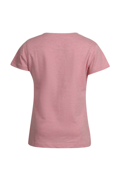 Pampolina Girls  Text Sequined Printed Top - Peach