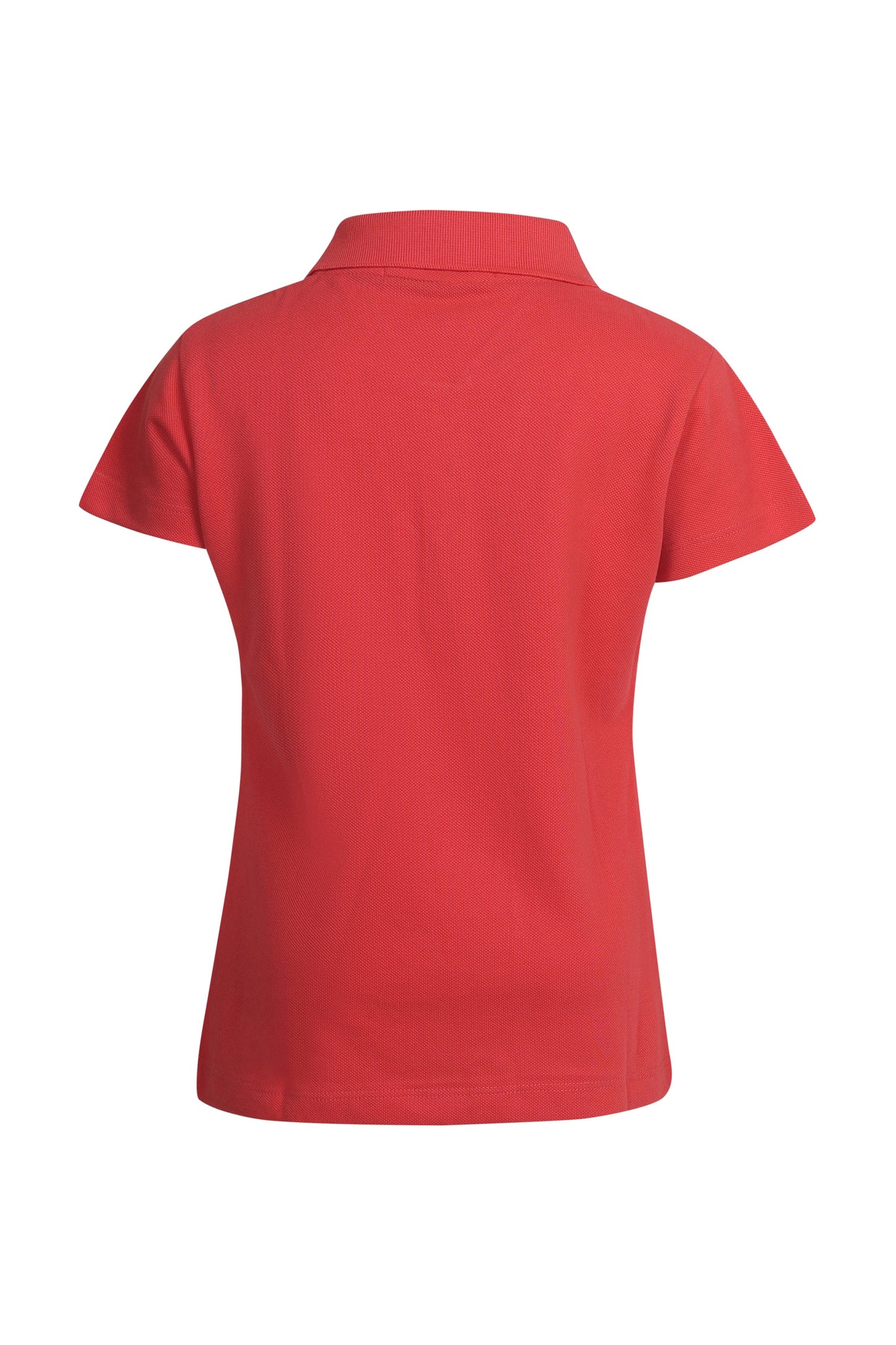 Pampolina Girls  Solid Pique Kint  Collar T-Shirt - Coral