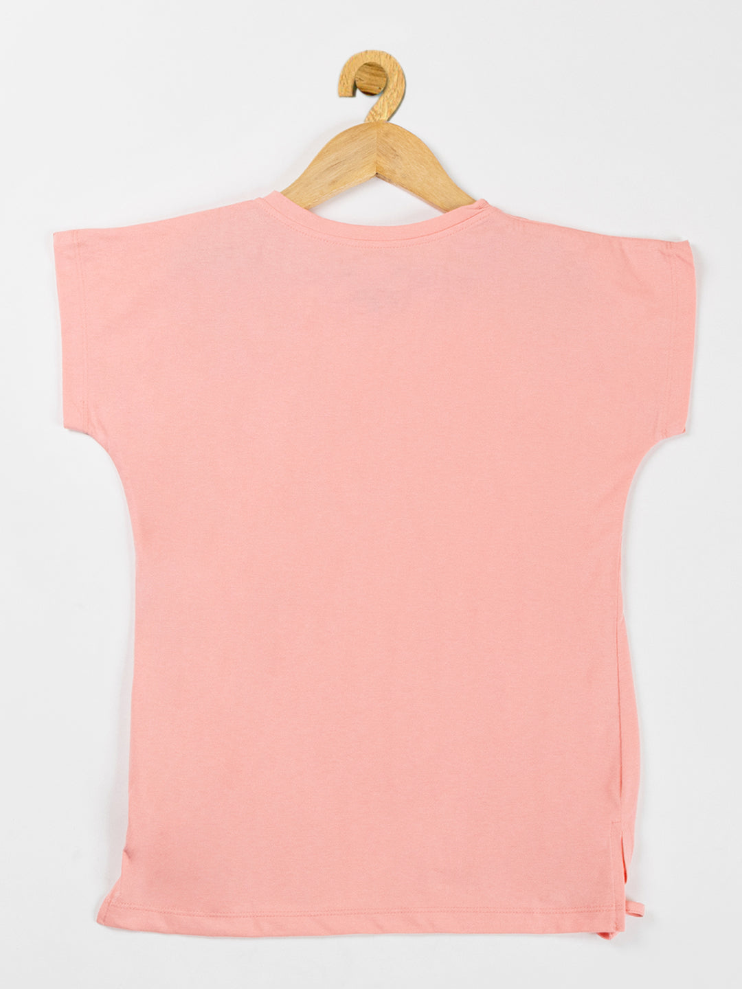Pampolina Girls Solid Top With Waist Elastic- Peach