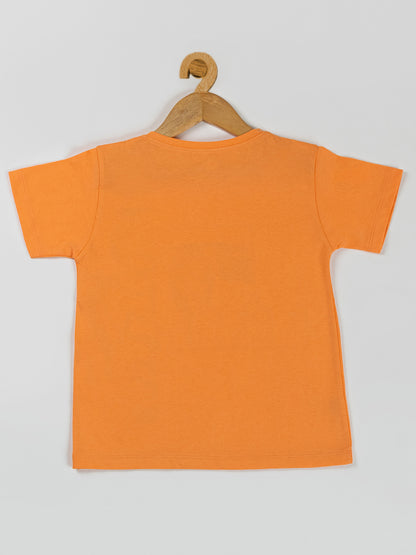 Pampolina  Girls Printed Top- Orange