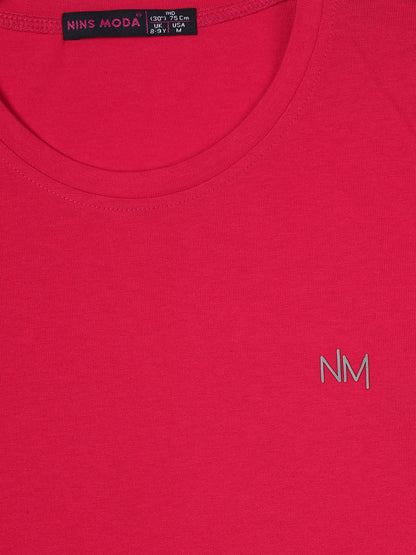 Nins Moda Girls Solid Stylish Prewinter Top - Magenta