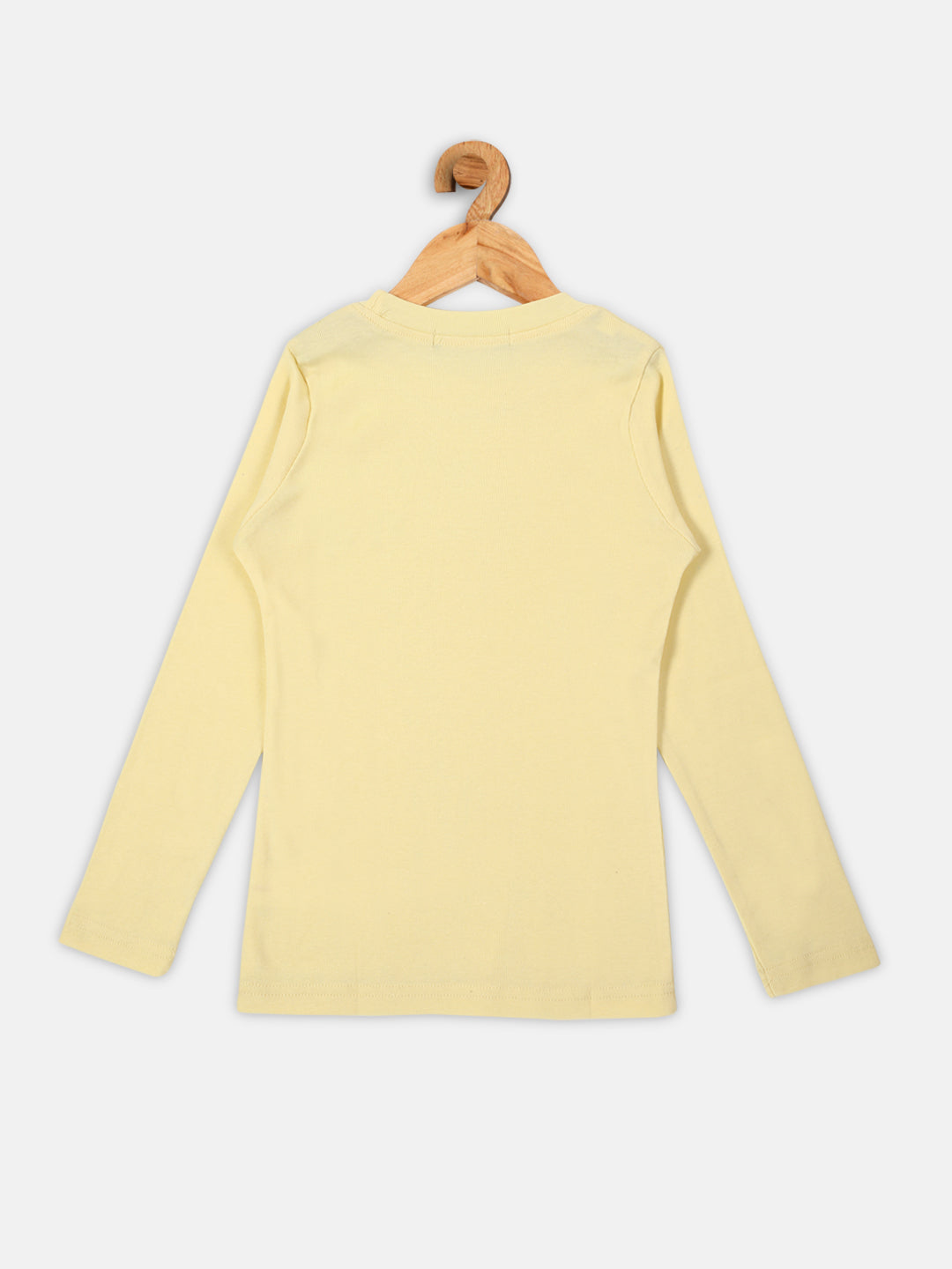 Nins Moda Girls Solid Stylish Prewinter Top - Lemon