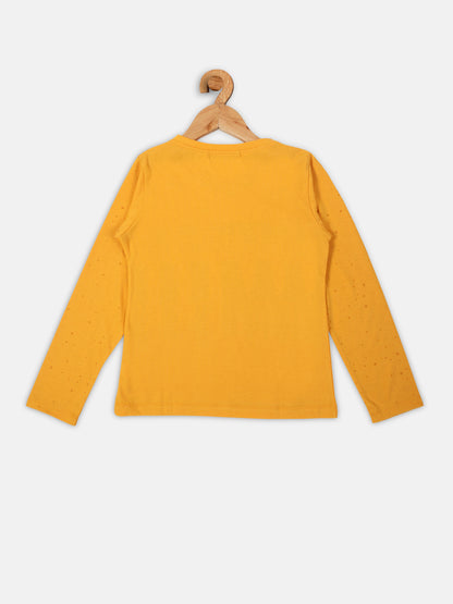 Nins Moda Girls Stylish Prewinter Top - Mustard