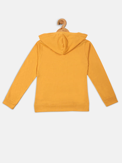 Nins Moda Girls Solid Stylish PrewinterEmbellished Top - Mustard
