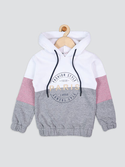 Pampolina Paris Printed Hoddie Sweatshirt -Grey