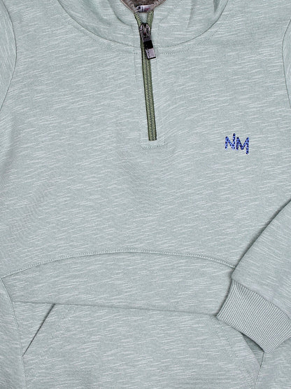 NINS MODA GIRLS SOLID SWEATSHIRT WITH HODDIE-L.GREEN