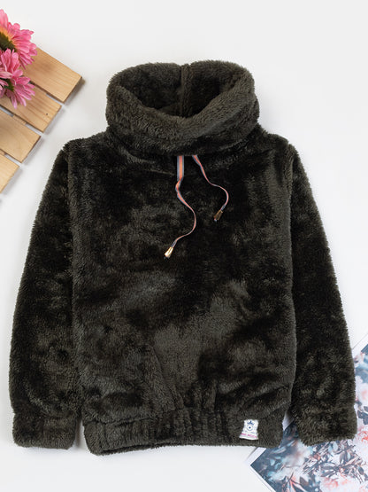 Pampolina Girls Solid Sweatshirt-Olive