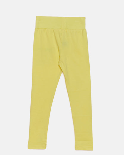 Pampolina Girls Printed Legging-Yellow