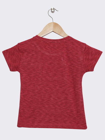 Pampolina Girls Printed Top-Red