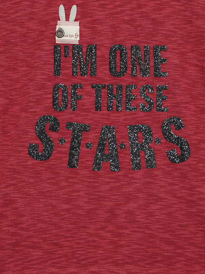 Pampolina Girls Printed Top-Red
