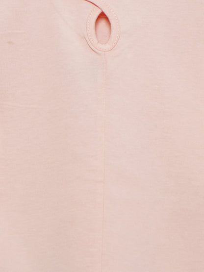 Pampolina   Girls  Half Sleeve Cat Printed Top-Peach