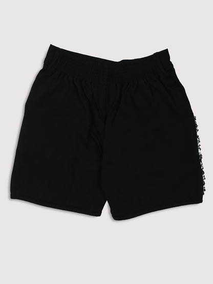 Ziama Girls Stylish Sequin Shorts-Black