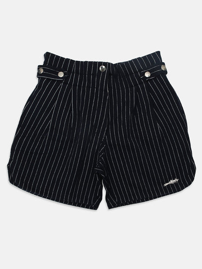 Ziama Girls Stylish Lining Shorts -Navy