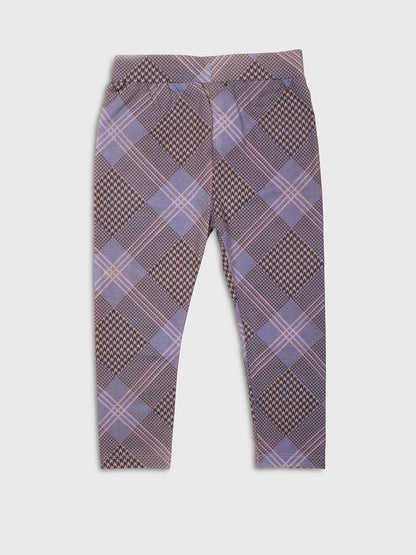 Ziama Girls All Over Printed Stylish Capri-Purple