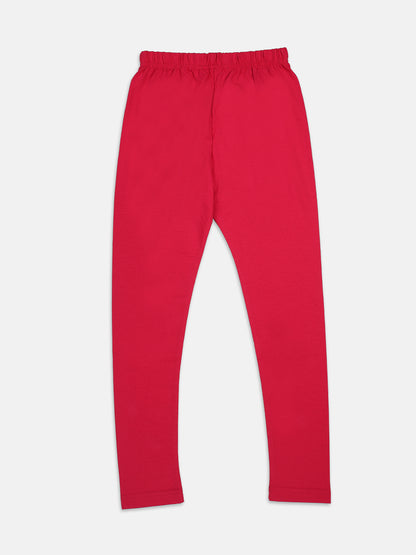 Nins Moda Full Length Solid Leggings - Magenta Pink
