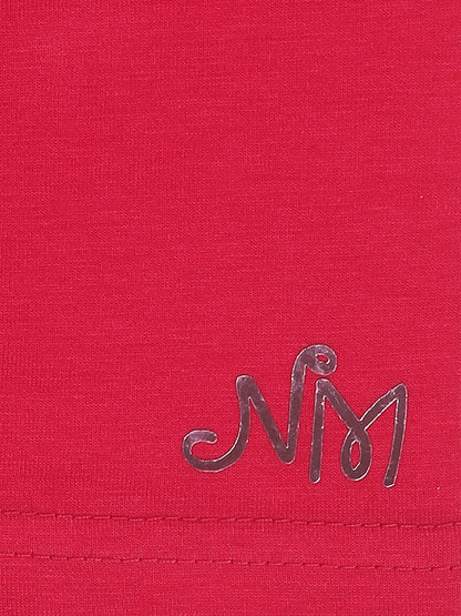 Nins Moda Full Length Solid Leggings - Magenta Pink