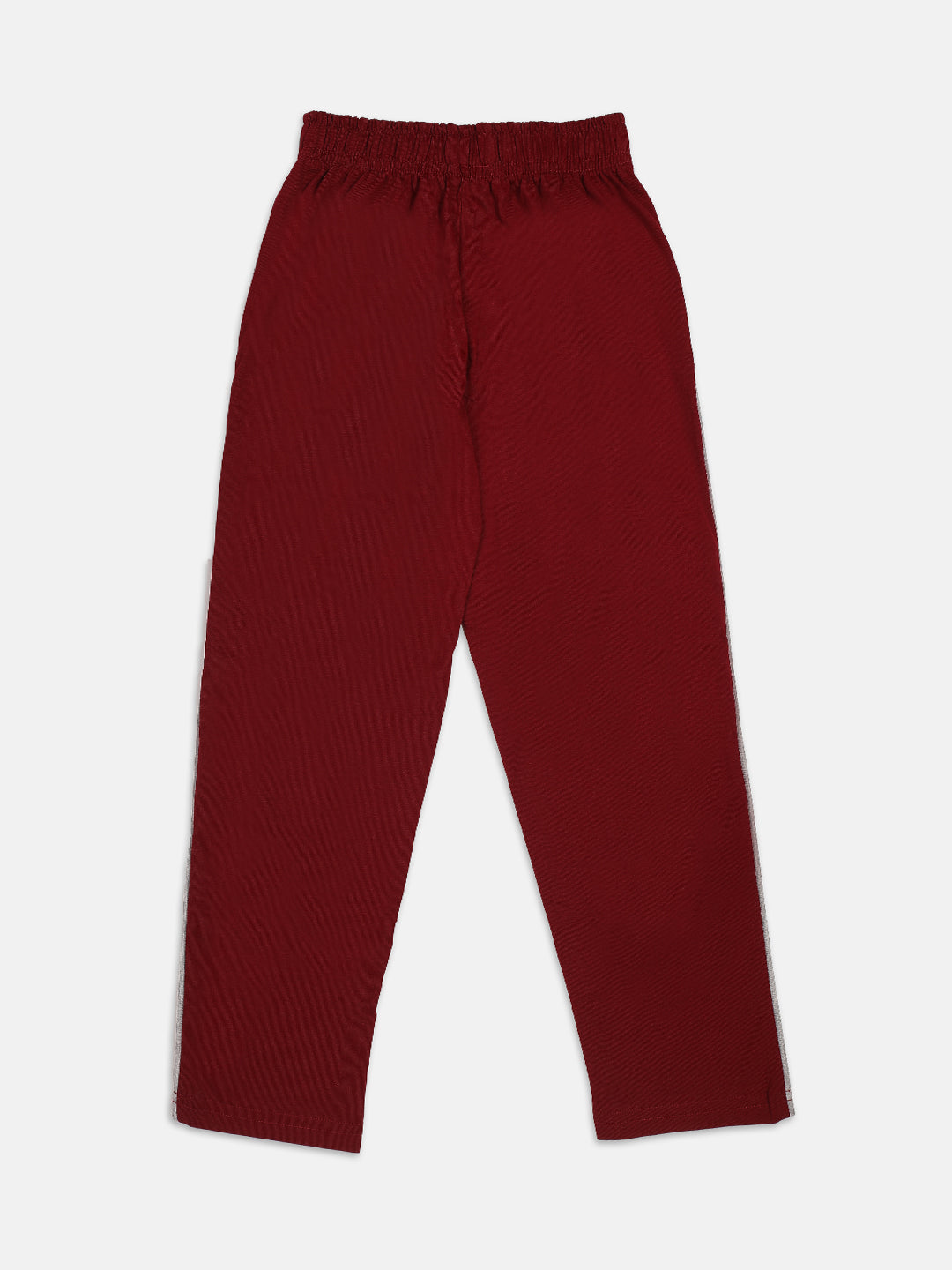 Nins Moda Full Length Side Tape Detailing Track Pants - Maroon