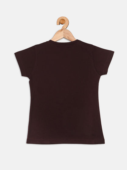 Nins Moda Half Sleeves Floral Print Top - WINE